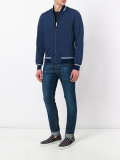 contrast trim bomber jacket