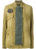 embellished panel bomber jacket