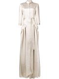 lamé trench gown