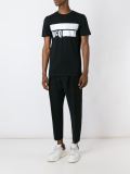 stripe logo print T-shirt