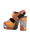 snakeprint buckled sandals 