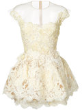 beaded lace mini dress