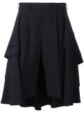 layered back skirt shorts