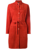 belted shirt dress