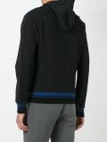 contrast trim zip hoodie