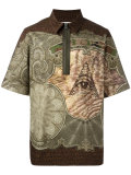 multi-print polo shirt
