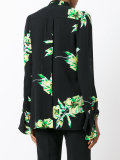 tie cuff floral print shirt