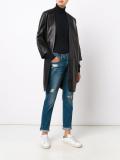 three-quarter sleeves open jacket