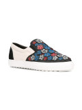 flower embellished slippers