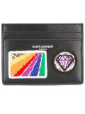 embellished leather card holder