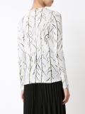 branch print T-shirt