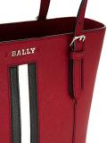 striped trim tote 