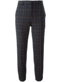 cropped checked trousers