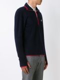 zipped collar fleece jumper