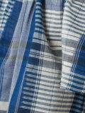 plaid off-the-shoulder top