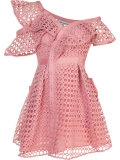 lace frill mini dress