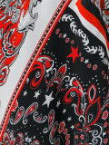 paisley patterned skirt