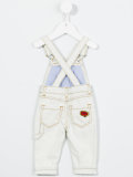 patched dungarees