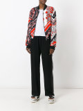 paisley patterned bomber