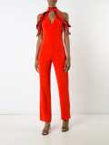ruffled cold shoulder jumpsuit 