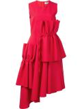gathered asymmetric dress