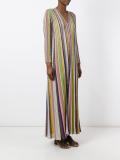striped wrap dress
