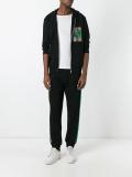 logo print zip hoodie