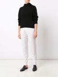 gathered ankle track pants