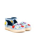 denim floral espadrilles 