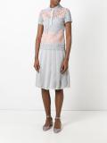 pleated midi skirt