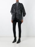 intarsia knit cape