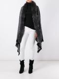 houndstooth knit poncho