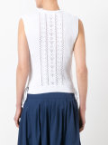 lace-detail knitted top