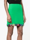 flower-embellished clovis skirt