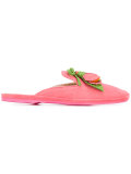 flower applique slippers