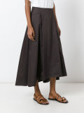midi A-line skirt