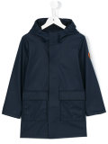 hooded raincoat