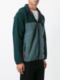 colour block zipped fleece