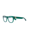transparent glitter square glasses