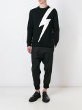 lightning bolt patch sweatshirt