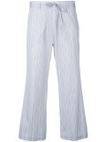stripe flared trousers