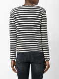striped destroyed T-shirt