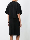 pleated layer detail dress