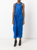 tied draped front dress
