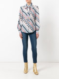 floral striped patterned shirt