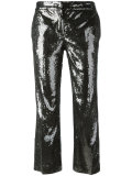 sequinned cropped trousers