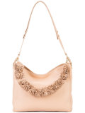 pompom strap shoulder bag