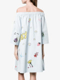 printed off-shoulder dress