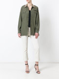 embellished collar military shirt 