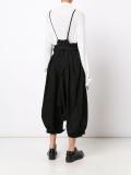 suspenders cropped trousers